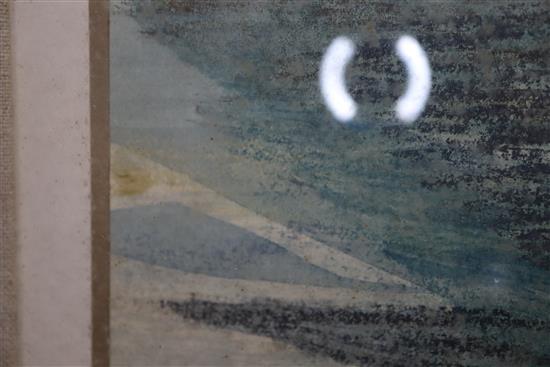 Nigel Lambourne (1919-1998), The Paddler, charcoal, pastel and watercolour, 73 x 50.5cm